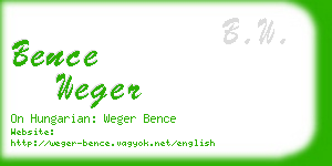bence weger business card
